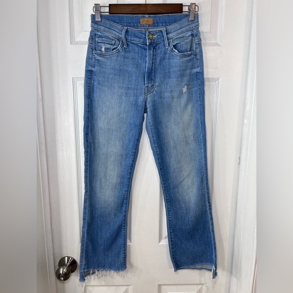Mother Insider Crop Step Fray Shake Well Jeans Size 27